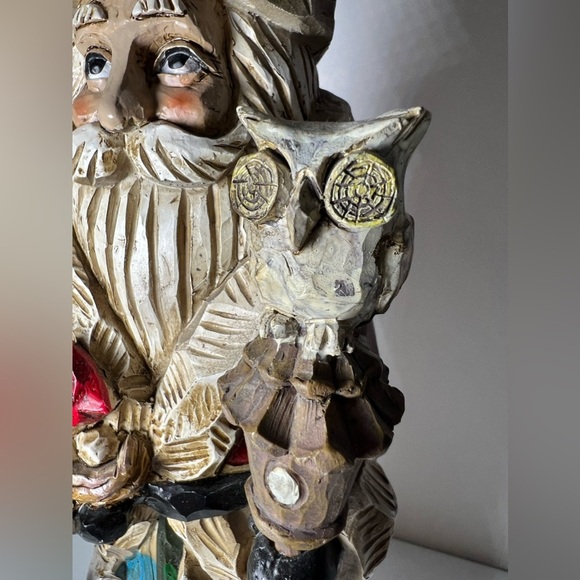 Wooden Carved Pencil Santa Owl Cardinal Bird Fox Raccoon Hand Painted - Picture 14 of 15